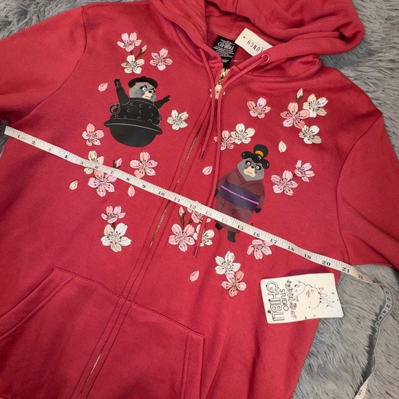 BoxLunch Studio Ghibli My Neighbor Totoro Cherry Blossom Zip Hoodie Women Medium - Picture 5 of 10